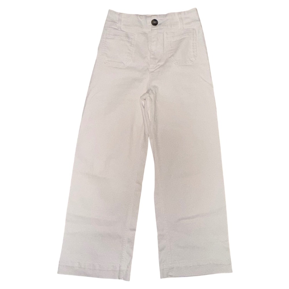 Maeve The Colette Cropped Wide Leg Pants Utility Coastal White 27 White